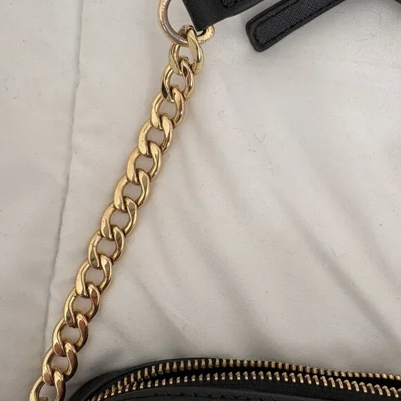 Michael Kors Jet Set Large Saffiano Leather East West Shoulder Crossbody Black - Picture 8 of 9